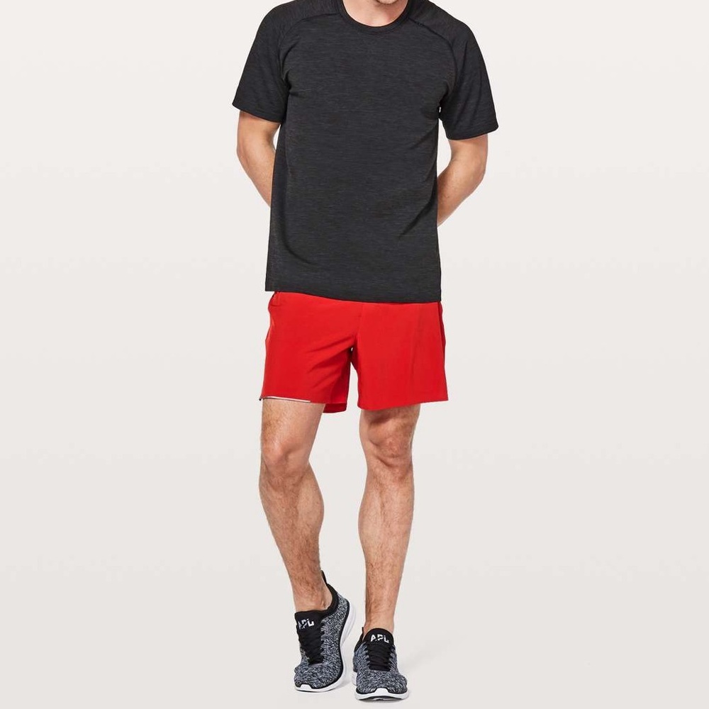 (M) lululemon Men Surge Short Red 6”